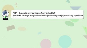 PHP : Generate preview image from Video file?