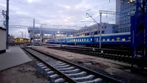 Тэп-60.Отправление поезда Минск -Могилев с вокзала Минск-пассажирский.