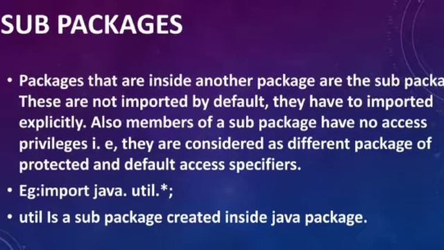 packages and sub-packages in java смотреть онлайн