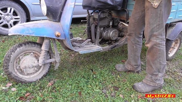 Мотороллер Муравей - Выезд после 3-х лет простоя смотреть онлайн