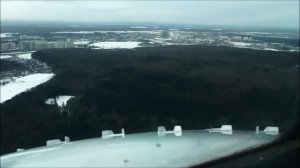 Посадка самолета в аэропорту Внуково Глазами Пилота (ускорил)