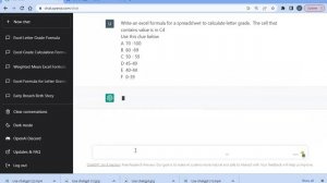 How To Use CHATGPT to Calculate Letter Grade in Excel