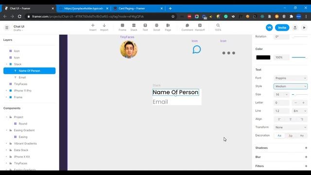 Framer chat ui design with json - speedcode