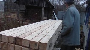 Наконец ,привезли брус для новой бани 150*150*6м ,устали очень!