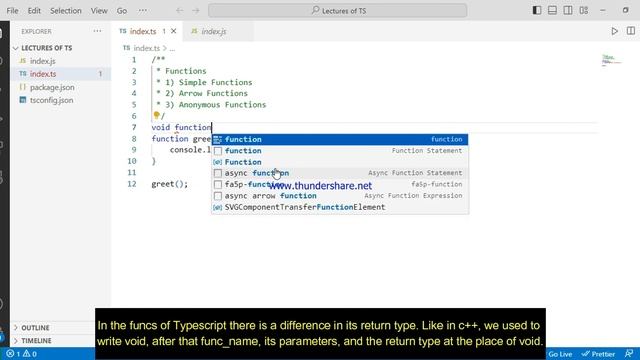 Functions in TypeScript | Simple Functions | TypeScript #typescript #programming