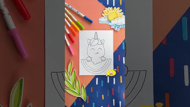 Как нарисовать единорога??? #art #идеидлятворчества #творчество #урокидлядетей #аппликация