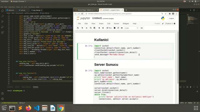 Python Socket Tkinter Basit Chat App(Türkce) смотреть онлайн