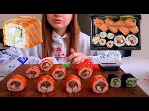 MUKBANG | ОПЯТЬ РОЛЛЫ/СУШИ | SUSHI/ROLLS