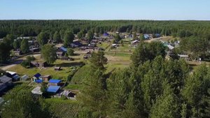Таёжный посёлок Логинъяг в Республике Коми.Съемки с квадрокоптера.