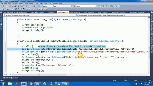 how to delete data using C# || remove data using gridview c# || fetch data ingridview and delete смотреть онлайн
