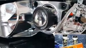 Toyota Camry 55 установка светодиодных билед линз I.lens