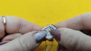 ШАРИК ИЗ БИСЕРА ВЯЗАНЫЙ КРЮЧКОМ БЕЗ ПЕТЛИ ПОДЪЁМА. Часть 2/2.