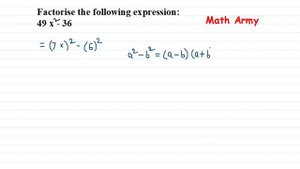 Factorise: 49x^2-36
