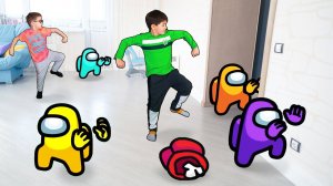 Among Us Distraction Dance in Real Life Game / Erik Show