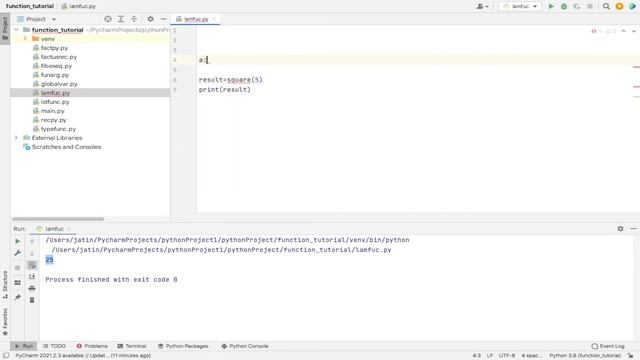 anonymous functions python | lambda function in python | python tutorial 2021