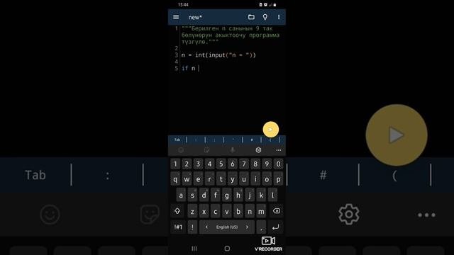 Python программалоо тили. Маселелерди чыгаруу.