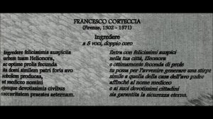 Ingredere felicissimis auspiciis - Francesco Corteccia - 8 vv.