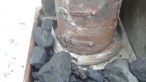 Печка из ресивера для зимней палатки ,первое видео