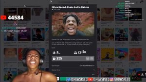 IShowSpeed play roblox shake??