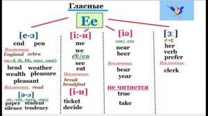 Буква Е в английском языке: как читается, правила произношения