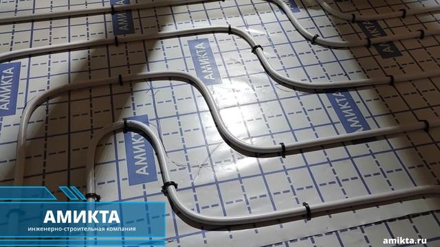 Монтаж теплого пола на фирменной подложке