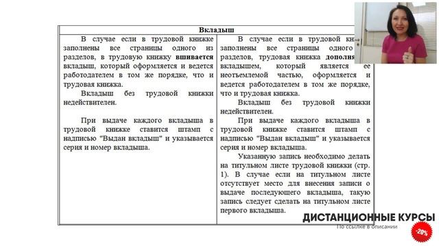 Вкладыш в трудовую книжку по новым правилам - Елена А. Пономарева