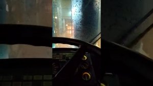 Мойка автобуса в автопарке