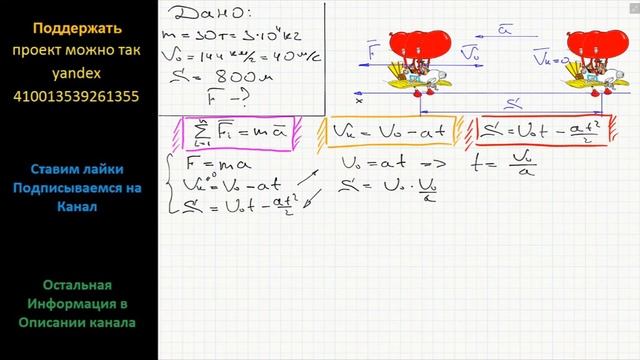 Физика Самолет массой 30 т касается посадочной полосы при скорости 144 км/ч. Какова сила смотреть онлайн