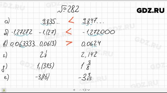 № 282- Алгебра 8 класс Макарычев смотреть онлайн