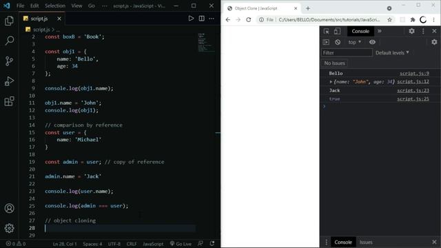 26. JavaScript Object References, Cloning and Merging