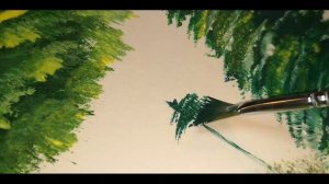 Рисуем ёлку за 5 минут /урок для начинающих /гуашь