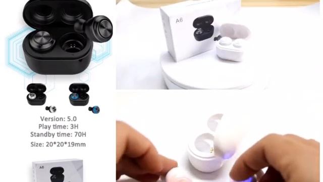 Беспроводные блютуз наушники-гарнитура Wi-pods F6 / А6 (белые) смотреть онлайн