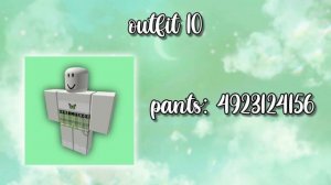 20 green Roblox outfit codes! ?