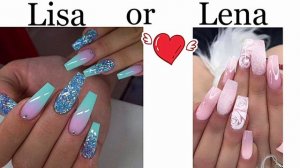 LISA OR LENA GAME 💖 What do You Like? [ Fashion Styles & Nail Design Choices ] Lisa and Lena  #27