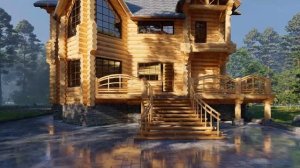 Анимация красивого деревянного дома в Lumion 11. Облет дома в Lumion.