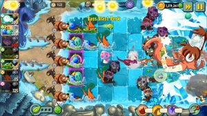 Plants vs Zombies 2 Penny's Pursuit Perma-Frostbite Caves Part 2, Boss Fight Gameplay