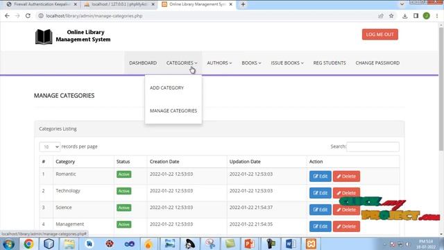 PHP Web Application Project - Library Management System - ClickMyProject