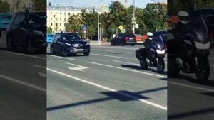 Кортеж короля Саудовской Аравии в Москве 08.10.2017