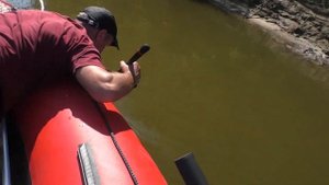 Река Чулым,Томская область, с.Кучуково,пробовали новую для нас снасть,но как обычно не клюет.