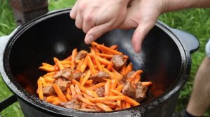 Плов из макарон #плов #макароны #казан