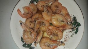 Острые жареные креветки с соевым соусом к пиву