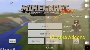 Minecraft PE 1.1.5 II новый Запрещённый мод II  работает Аим!