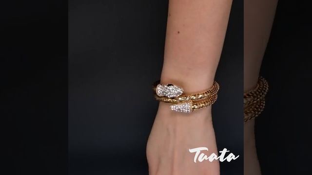 Tuata - Женский незамкнутый браслет "Змея"