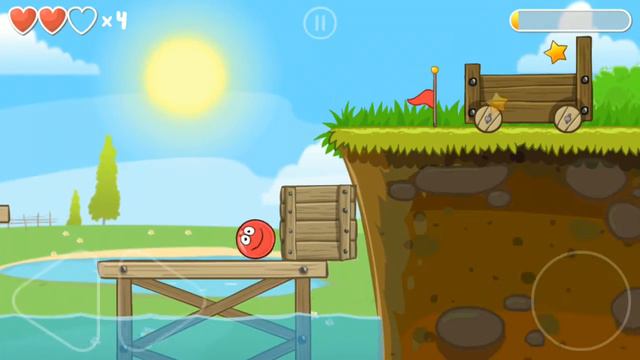 Красный Шарик против Черного Квадрата  Прохождение игры Red Ball 4 Зеленые Холмы  #Мобильныеигры