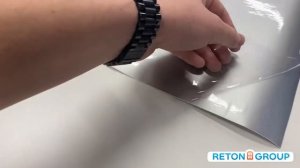 Виниловая плёнка глянцевая серебро Reton Group / винил на авто / самоклеющаяся пленка для мебели