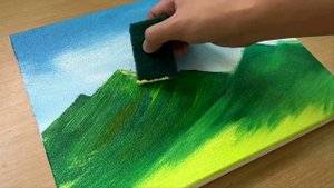 Рисуем красиво весенние горы.