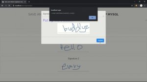 Digital Signature and Save in Database using PhP & MySql | jQuery | Ajax