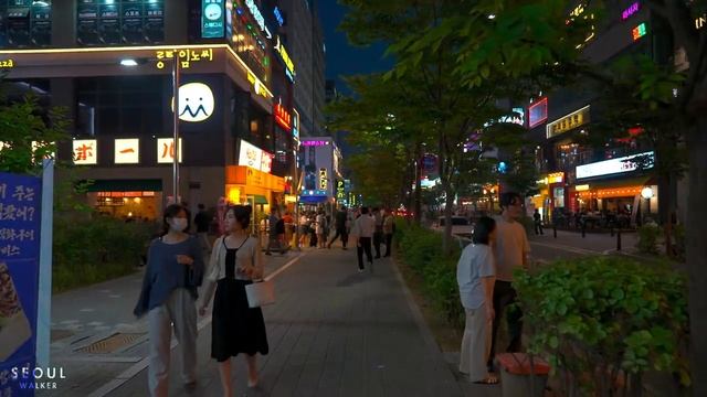 Корейское БАРБЕКЮ И Соджу Всегда Самые вкусные?! | Пешеходная экскурсия по Корее в формате 4K HDR