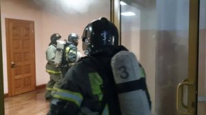 Пожар в кабинете на третьем этаже в административном здании на Горького, 31