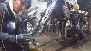 HONDA cb400sf переборка вилки